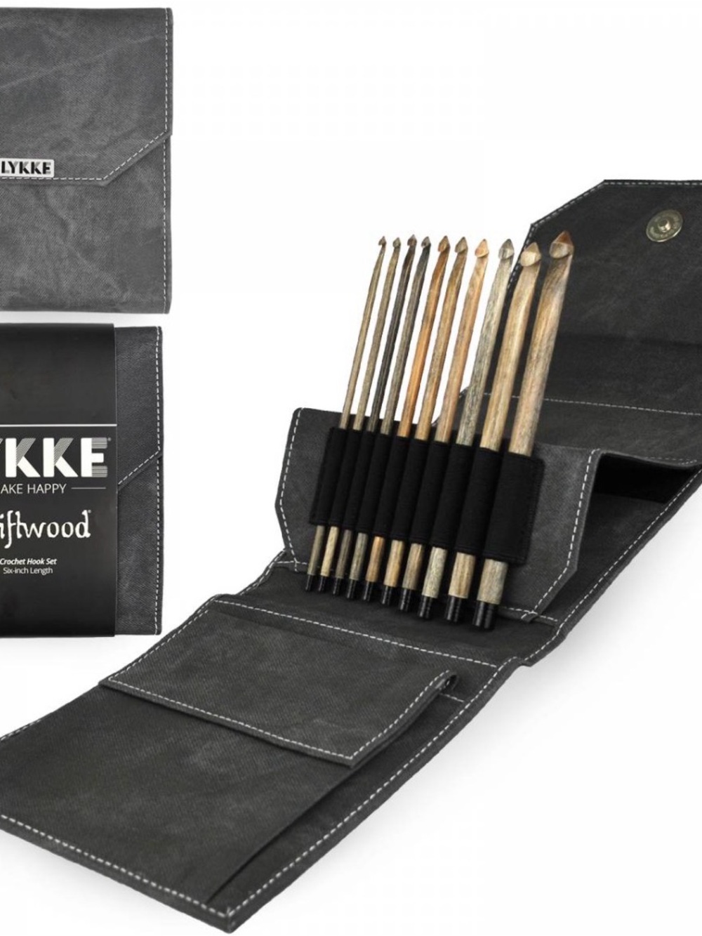 Lykke Driftwood Crochet Hook Set - Gray